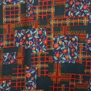 FABRIC #441 - Cotton - Patchwork Green Country Floral Print 3 1/2 yd x 45